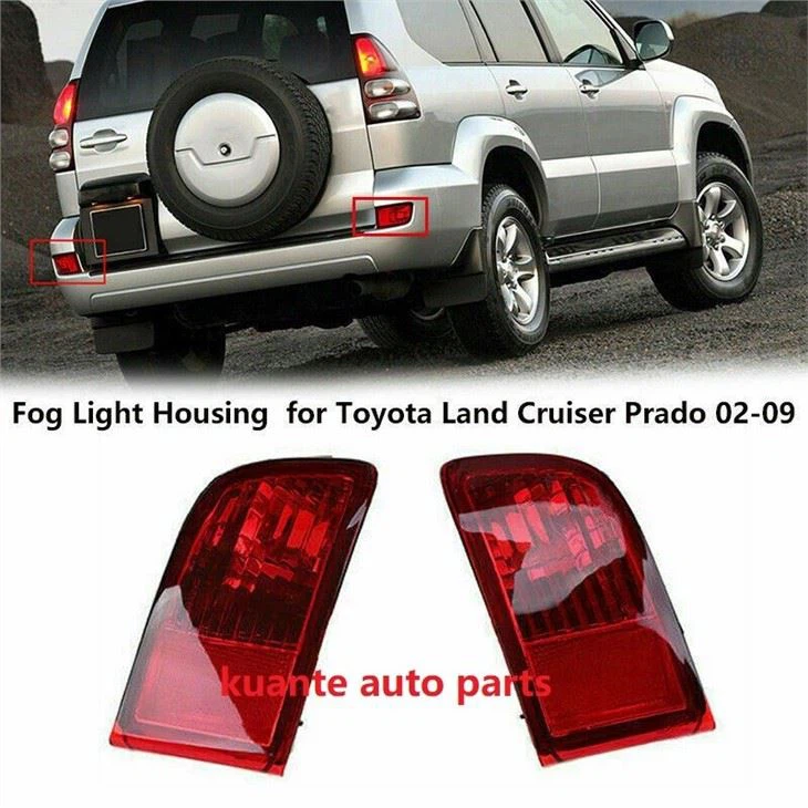 Red rear fog lights for Toyota landcruiser FZJ120 81581-60100,8158160100