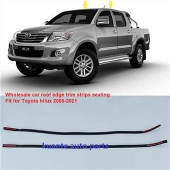 نوارهای برش لبه سقف خودرو نوار محافظ آب و هوای لبه لاستیکی برای تویوتا هایلوکس ویگو